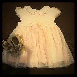 Formal Baby Dress - Pink & Gold